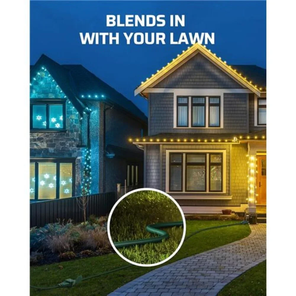 25Ft Halloween Outdoor Extension Cord, Evenly Spaced 3 Outlets Plugs